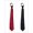 Red and Black, variant on 2 PACKS Pre Tied Adjustable Black Zipper Ties for Men 3.15" (8CM) Womens Solid Color Necktie