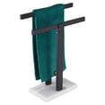 thumbnail image 1 of KOKOSIRI Hand Towel Bars Matte Black Towel Racks with Marble Base for Bathroom Kitchen Vanity Countertop, Stainless Steel 15.7'' Height THS0001-SM-BK, 1 of 7