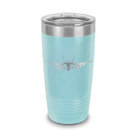

F/A-18F Super Hornet Tumbler 20 oz - Laser Engraved w/ Clear Lid - Polar Camel - Stainless Steel - Vacuum Insulated - Double Walled - Travel Mug - f/a-18 fa18f fa18 multirole fighter aircraft