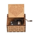 thumbnail image 3 of Cajas musicales Caja de música de madera vintage Tamaño de la palma de la mano Caja de madera con manivela Caja de música Hermoso dispositivo musical de madera tallada con melodía No puede evitar enam TOMSHOO Cajas musicales, 3 of 6