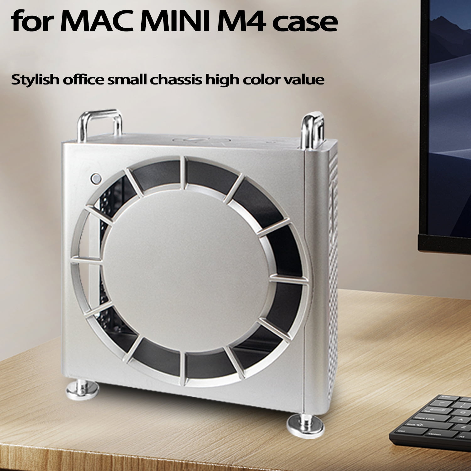 Chassis Stand Case for Mac Mini M4/M4 Pro 2024 ABS Vertical Computer Case Protective Dustproof Bracket Storage Stand DIY PC Part