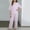 Purple, variant on Pretxorve Kids Girls Boys Outfit Set Cake 3 Quarter Sleeve Top Long Pants Loungewear 2 Piece Outfits 3-16Y