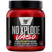 BSN N.O.-XPLODE Vaso Pre Workout Powder with 8g of L-Citrulline and 3.2g Beta-Alanine and Energy, Flavor: Cherry Bomb, 24 Servings