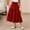 Red, variant on Cethrio Girls Midi Skirts, Elastic Waist Below the Knee Summer Casual Dancing Skirts Pink Size 10-12