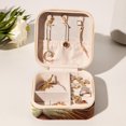 thumbnail image 6 of Retro Cat Travel Portable Square Jewelry Display Case: Storage Solution for Rings, Earrings, Necklaces, Bracelets, and More! Ideal for Girls and Women: Jewelry Stand, Display, and Box in One, 6 of 6
