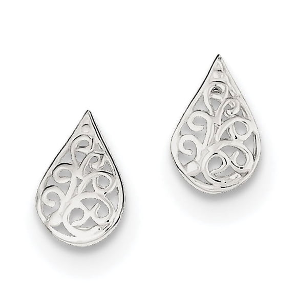 Primal Silver Sterling Silver Filigree Post Earrings