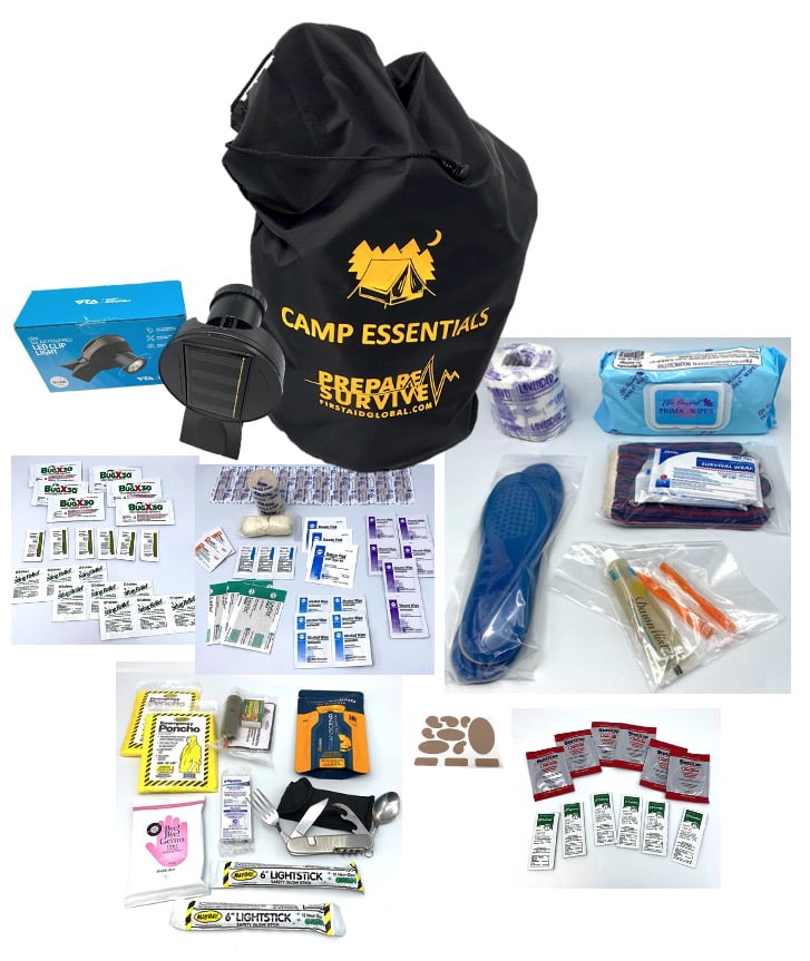 Camp Essentials Camp Essentials Kit - Essential Items for Camping by PrepareSurvive ...