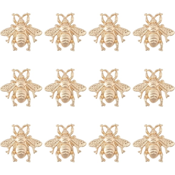 12PCS Honeybee Brooch Pin Gold Alloy Pins Set Vintage Bee Brooch Pin Lapel Pin Coat Suit Shirt Collar Accessories Brooch Hats