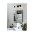 thumbnail image 4 of Ambrose Collection Three-Light Farmhouse Matte Black Clear Glass Bath Vanity Light, 4 of 7