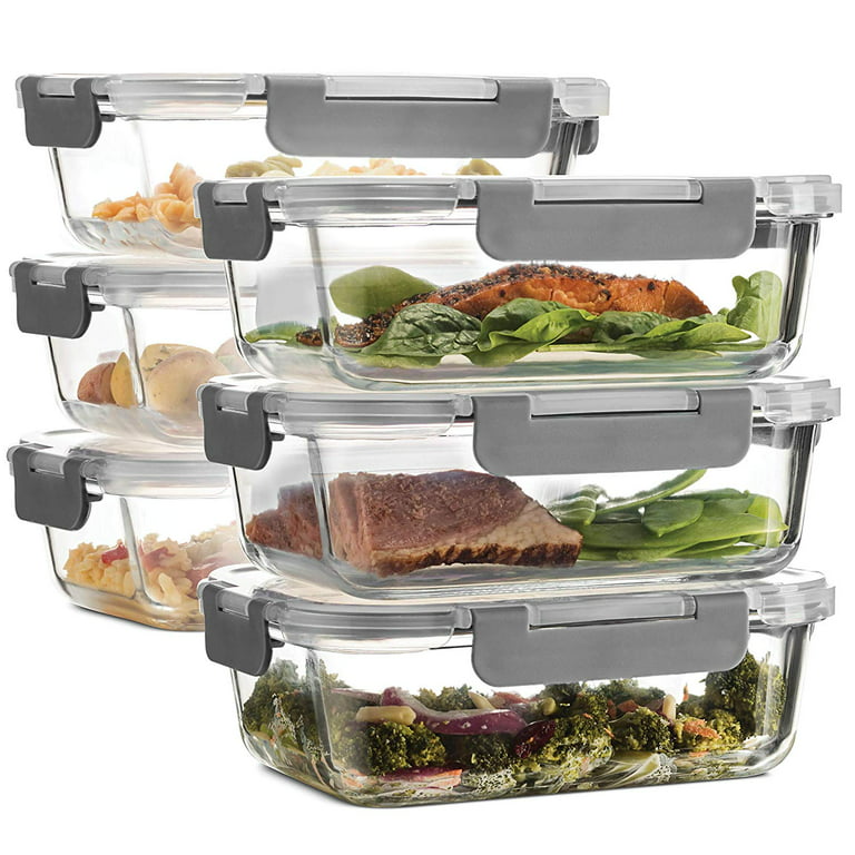 Superior Glass Meal Prep Containers - 6-pack (35oz) Newly
