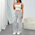 thumbnail image 6 of SUNBS Womens Cargo Sweatpants Wide Leg Pants For Women With Pockets & Elastic Waist Casual Pants, 6 of 9