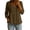 Coffee #013, variant on Cotton Linen Shirts for Women Empire Waist Button Down V Neck Blouses Casual Long Sleeve Lightweight Peplum Tops, S