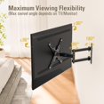 thumbnail image 2 of TV Wall Mount Full Motion for Most 17-39 Inches LED LCD TV/Monitor, Computer Monitor Mount with Articulating Arms, up to VESA 200x200mm and 33 lbs, TV Mount Tilt and Swivel, 2 of 5
