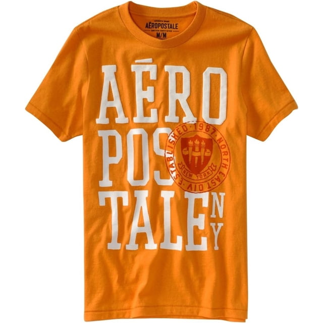 Aeropostale Varsity Athletic Deptment - Camiseta gráfica para hombre, naranja, extragrande