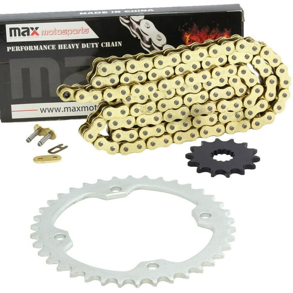 Max Motosports Gold Drive Chain & Sprockets Kit for Honda TRX450R Sportrax 450 2X4 2004-2005