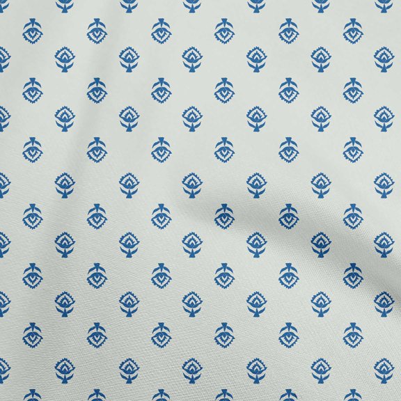 oneOone Polyester Spandex Light Blue Fabric Block Dress Material Fabric Print Fabric By The Yard 56 Inch Wide-G4