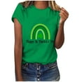 thumbnail image 1 of Mode Femme T-Shirt à Manches Courtes Col Rond Imprimé Fête de la Saint-Patrick Décontracté Ample, 1 of 1