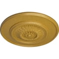 thumbnail image 3 of Ekena Millwork 23 1/2"OD x 2 3/4"P Floral Ceiling Medallion, Hand-Painted Iridescent Gold, 3 of 6