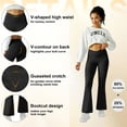 thumbnail image 5 of Pantalones de Yoga Acampanados para Mujer FireSwan Cintura Alta con Corte Bootcut Negro, 5 of 5