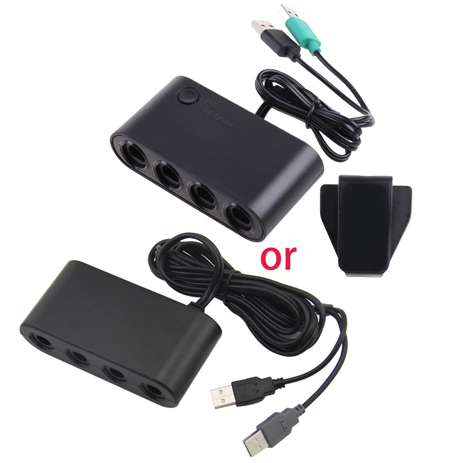 HOTYA 4 Ports Converter for GameCube GC Controller USB Adapter for
