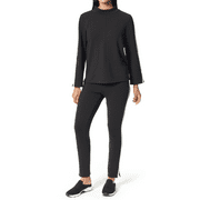 Anne Klein Denim And Sport ANNE BLACK Women's Dee Mock Neck Sweater, US X-Large