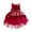 Red, variant on Girls Dress Solid Color O-Neck Tank Beauty Pageant First Beaded Tail Children's Wedding Prom Kids Trendy Sundress