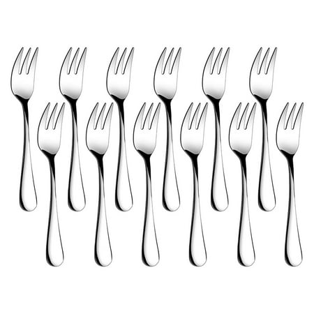 

Dessert Forks Set of 12 5.5Inches Stainless Steel Cocktail Forks Appetizer Small Forks Fruit Salad Forks for Party
