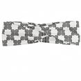 thumbnail image 1 of Vintage Headband, Tile Design from Indonesia Monochrome Mosaic of Curved Lines, Elastic and Soft Women's Bandana for Sports and Everyday Use, Grey Red Coconut, by Ambesonne, 1 of 3
