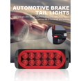 thumbnail image 2 of Lámpara trasera freno remolque lateral LED emergencia avería advertencia estroboscópica coche DC 12-24V 12W IP67 Impermeable Super brillante 12LED para motocicleta, 2 of 9