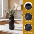 thumbnail image 2 of Unique Bargains Unbreakable Plastic Geometric Flower Vase for Modern Home Decor Black 3.6"L x 3.6"W x 8.1"H, 2 of 6