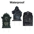 thumbnail image 6 of 5.7FT Black Hanging Ghost Reaper with LED Sound + 6 Tombstone Yard Signs – Motion-Activated Graveyard Decor for Large Outdoor Spaces, 6 of 8