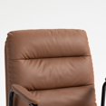 thumbnail image 6 of Home Office Chair, Adjustable PU Mid Back Task Chair with Wheels and Padded Armrest, Ergonomic Lumbar Back Support Office Chair, Executive Computer Desk Rolling Swivel Chair, Brown, 6 of 13