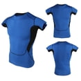thumbnail image 2 of Los Hombres De Compresión De Gimnasia De Los Deportes De La Aptitud De Ciclismo Tops Atlética Camiseta Azul M Salvador Athletic Apparel, 2 of 9