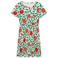 thumbnail image 3 of Tomato Pattern Sundress Short Sleeve Dress Summer Women Clothes Dress for Women Dresses, 3 of 7