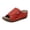 Red, variant on Rokment Womens Orthopedic Gladiator Dressy Slip on Sandals with Arch Support Comfortable Fashion Casual Peep Toe High Heels Walking Slides Summer Shoes Beige Size 6