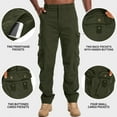 thumbnail image 5 of FEN AI Men's Ripstop Work Pants with Multi Pockets Baggy Casual Trousers Fishing Hiking Cargo Pants (No Belt), 5 of 11
