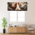 thumbnail image 2 of Farmhouse Rooster Window Curtain Valances Chicken Stand on Stone Country Animals Privacy Window Valances for Living Room Kitchen 54 by 18 in, 1 Panel, 2 of 6