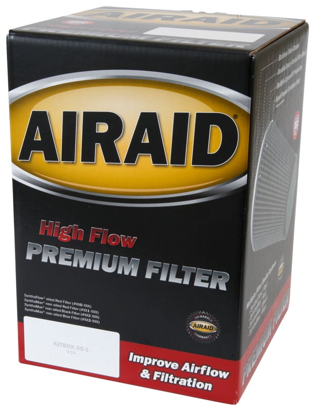 Airaid 700-462 Universal Clamp-On Air Filter: Round Tapered; 6 in Base; 5 in Top 152 mm Flange ID; 7 in Height; 7.25 in 127 mm 178 mm 184 mm