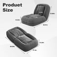 thumbnail image 3 of Upholstered Human Dog Bed for Adult, Convertible Lazy Sofa with 5 Adjustable Positions, Comfy Tatami Bean Bag Sofa with 2 Soft Pillows for Bedroom, Living Room, Office, Grey, 3 of 9