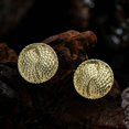 thumbnail image 2 of DESIGNICE Clip on Earrings,Classic Round Stud Earrings Earrings for Women,Noble Black and Gold Combination Tragus Earrings for Women,Glod, 2 of 2