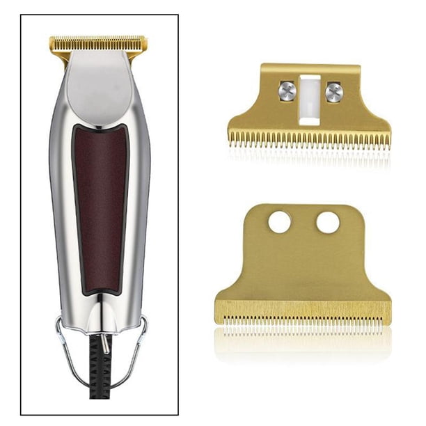 Cabezal de corte de hoja de cortadora de pelo de repuesto de acero inoxidable de cerámica para WAHL 8081 Oro + Oro Wahl Reemplazo del cabezal cortador