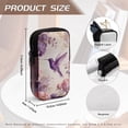 thumbnail image 6 of SEANATIVE Neoprene Double Glasses Case Dual Compartment Eyeglasses Sunglasses Holder for Women Men, Glasses Organizer with Zipper Closure, Eyewear Storage Bag, Hummingbird Flower Violet Beige, 6 of 7