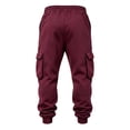 thumbnail image 4 of COSFO Stretch Cargo Pants for Men Work Pockets Sweatpants Solid Drawstring Relaxed Fit Jogger Mens Pants Casual, 4 of 8