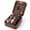 Brown, variant on Watch Case with Combination Lock - 4 Watch Storage and Jewelry Organizer - Watch Travel Case for Ring and Watch Storage, PU Leather Travel Watch Case, Ideal for Gift (With Gift Box), Brown