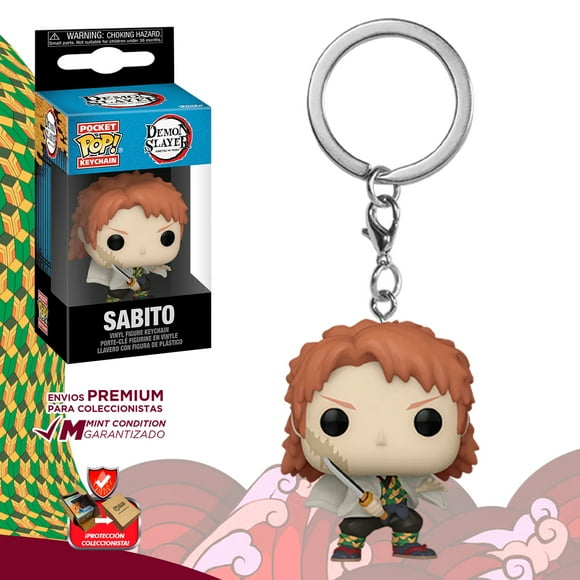 Llavero Funko Pop Sabito Sin Mascara Demon Slayer Anime Original Kimetsu No Yaiba Keychain