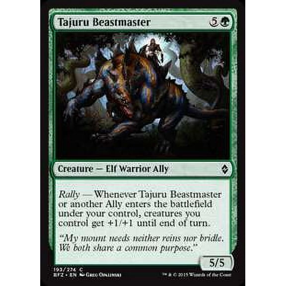 MtG Battle for Zendikar Common Tajuru Beastmaster (Foil) #193