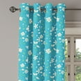 thumbnail image 2 of Ambesonne Floral Grommet Curtain, Swirled Stalks Foliage, 50" x 108", Green Blue White, 2 of 6