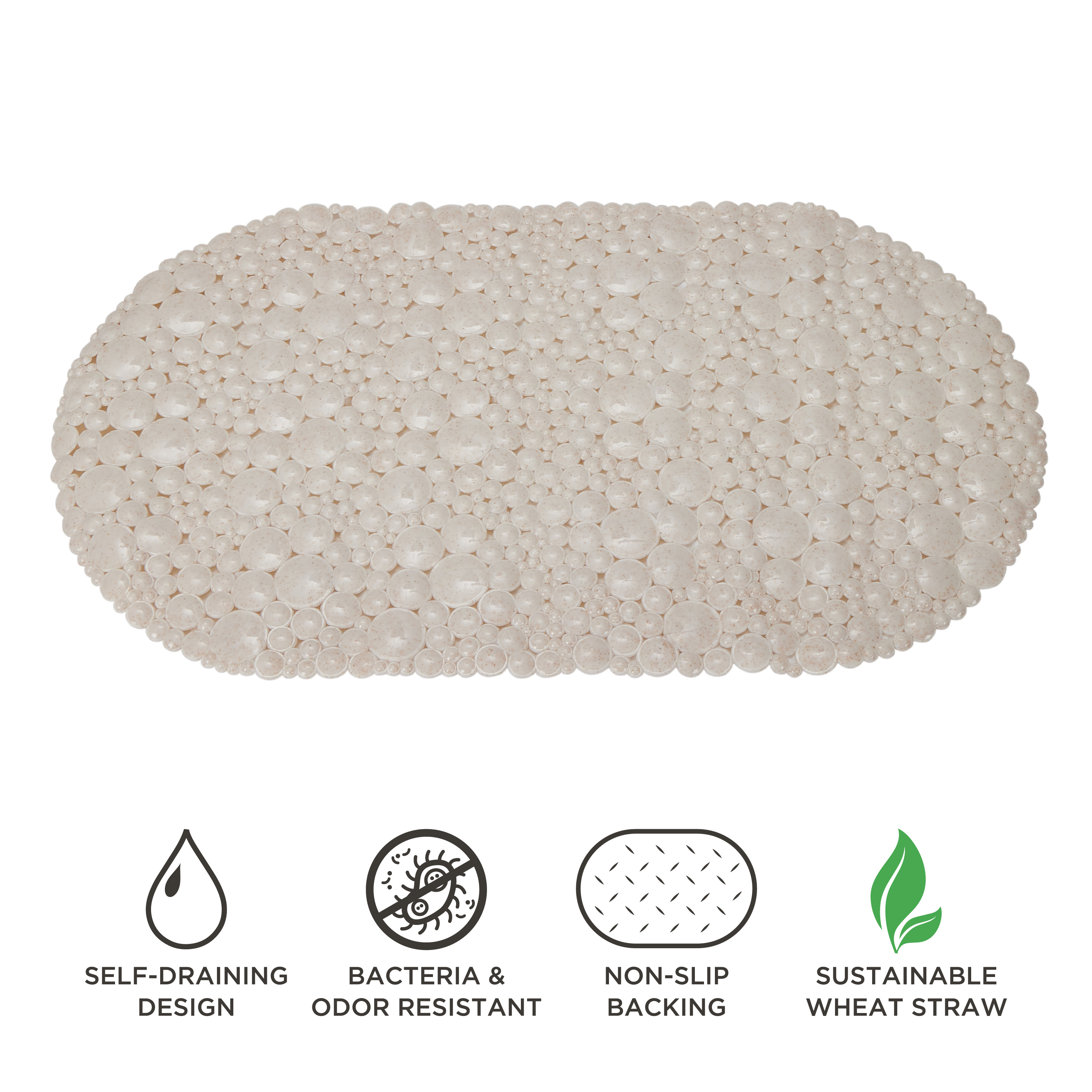 Bath Bliss Plant Based Fibers Bathmat in Ivory