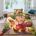 thumbnail image 5 of Ensemble de Literie Animal Mignon Chat Housse de Couette Imprimée 3d 2 Pcs, Housse de Couette en Microfibre avec Fermeture Éclair Taies d'Oreiller Simple, 5 of 5