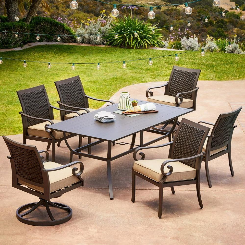 Royal Garden Milano Aluminum 7 Piece Patio Dining Set